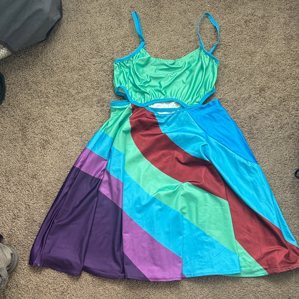 Colorful Strappy Dress